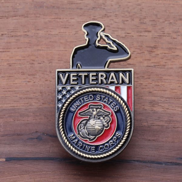 Marine Corps Veteran Salute Pin