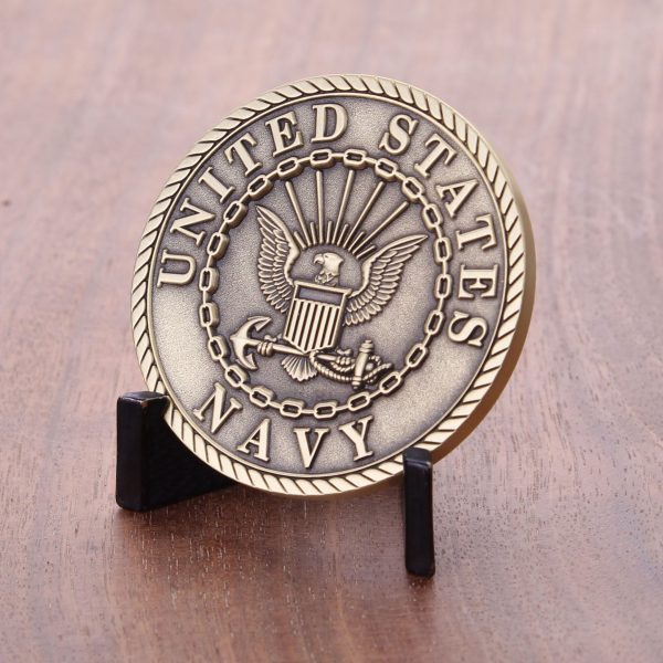 Navy medallion 1.75 Inch