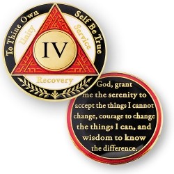 AA Coin - 4 Year - Red White Black