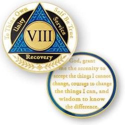 AA Coin - 8 Year - Blue Black White