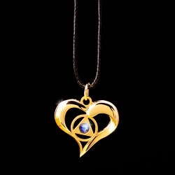 AA Flowing Heart Pendant - Blue