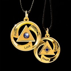 AA Swirl pendant - Blue