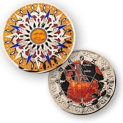 Compass Rose Geocoin 10th Anniversary - Pyxis