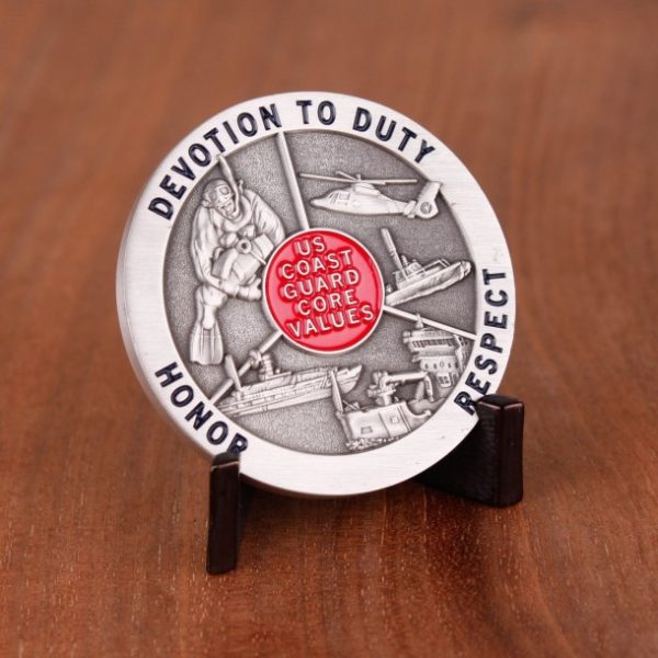 U.S. Coast Guard Core Values Challenge Coins