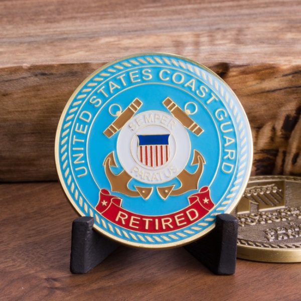 Coast Guard Retired Coin
