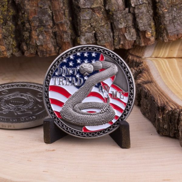 Limited Edition Antique Silver Don't Tread On Me Marine Corps Coin