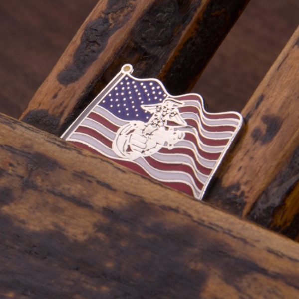 Marine EGA USA Flag Lapel Pin