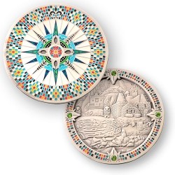 El Dorado Compass Rose Geocoin - El Dorado