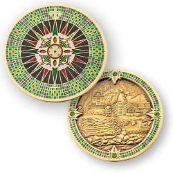 El Dorado Compass Rose Geocoin - Guatavita