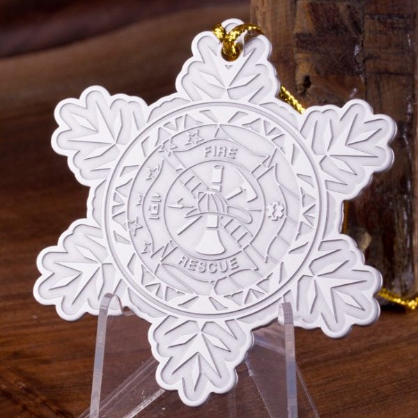 Fire and Rescue Christmas Snowflake Ornament