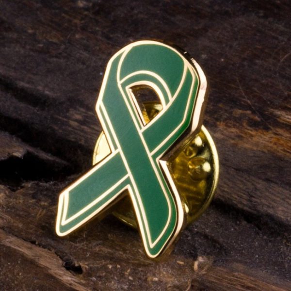 Green Ribbon Lapel Pin