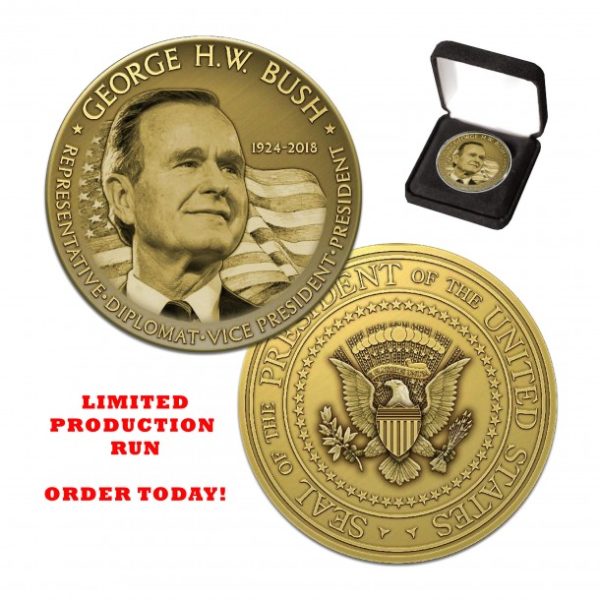 Limited Edition Commemorative George H W Bush Challenge Coin