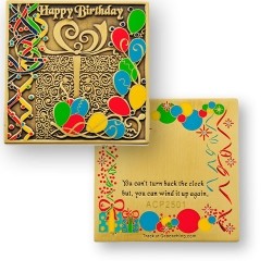 Happy Birthday Geocoin - bronze