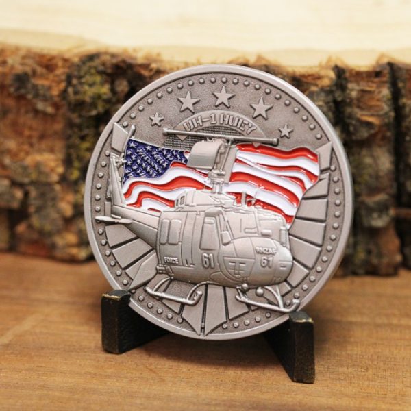 UH-1 Huey Aircraft Challenge Coin