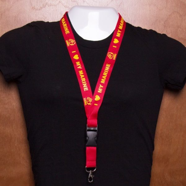 I Love My Marine Lanyard