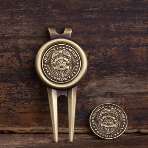 Police Golf Divot Tool and Ball Markers