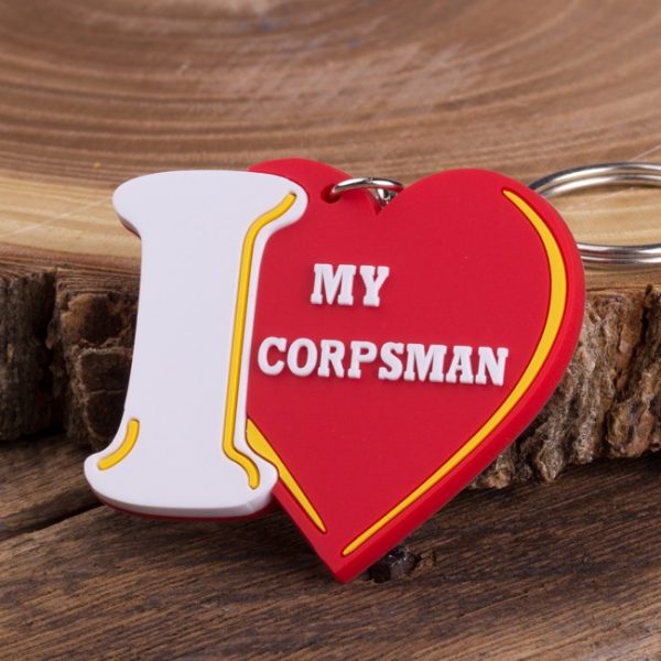 I Love My Corpsman Keychain