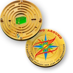 Round Maze Geocoin - Caching Around