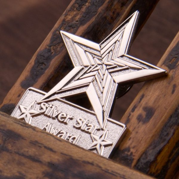 Silver Star Award Lapel Pin