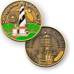 St Augustine Lighthouse Benchmark Geocoin
