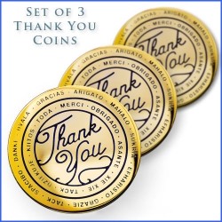 Thank You Gift Geocoin - 3 set