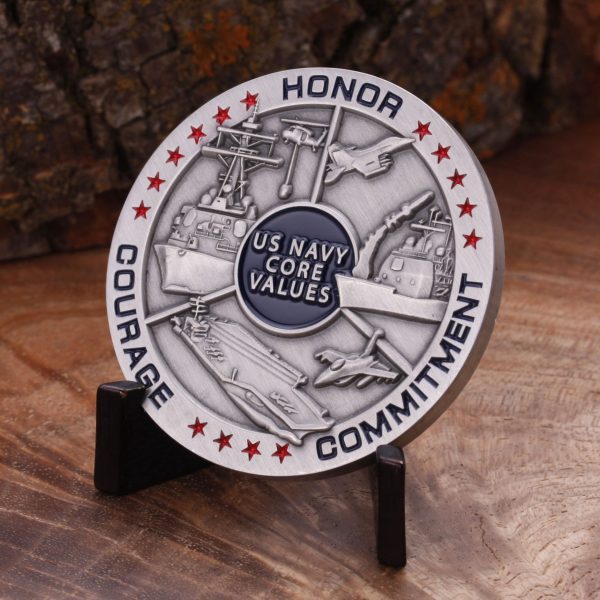 U.S. Navy Core Values Challenge Coin