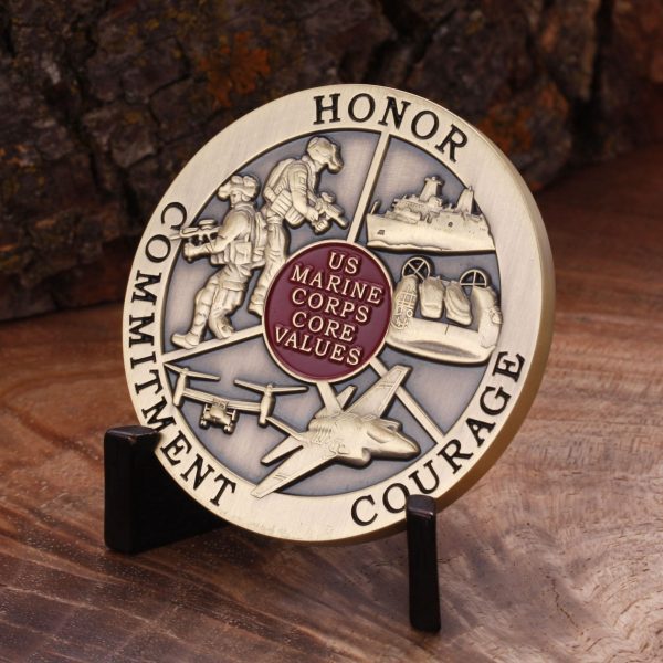 USMC Core Values Challenge Coin