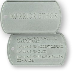 Warrior Ethos Dog Tag