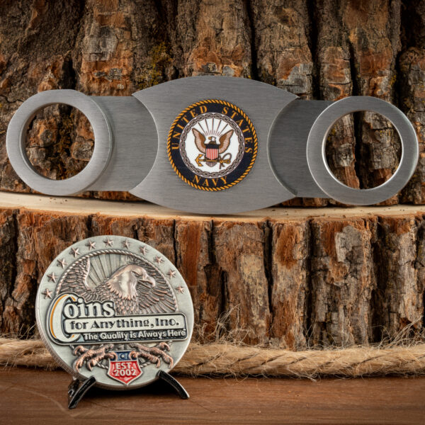 Navy Cigar Cutter - Closed back design