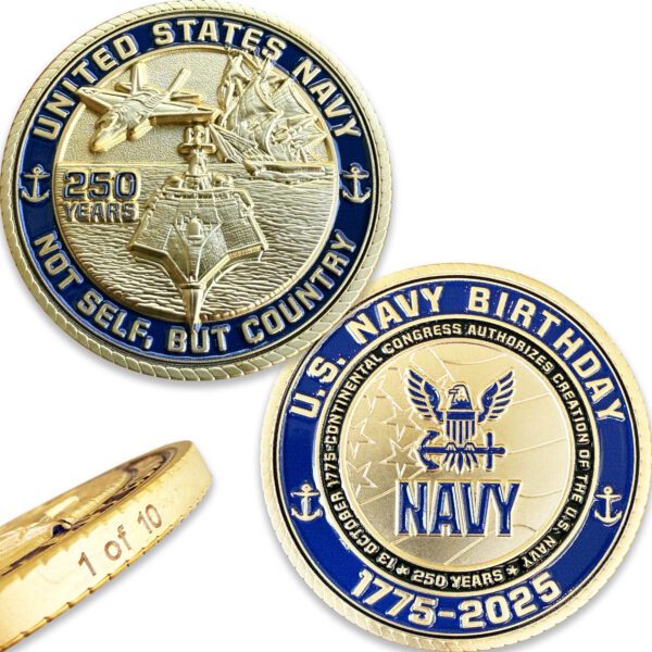 2025 Limited Edition US Navy 250th Birthday Coin