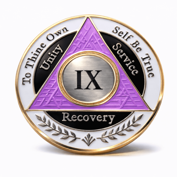 AA Coin - 9 Year - Purple White Black