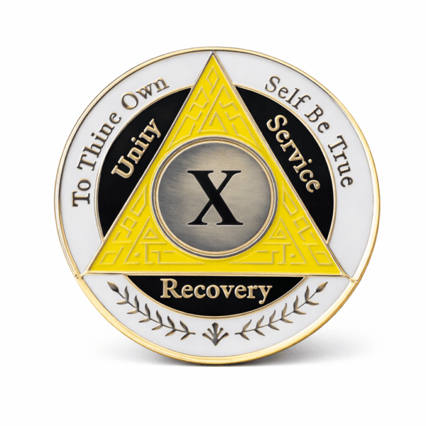 AA Coin - 10 Year - Yellow White Black