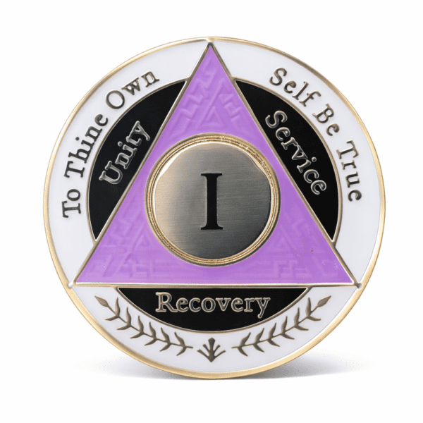 AA Coin - 1 Year - Purple White Black