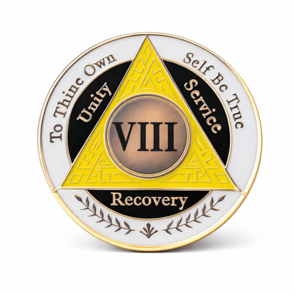 AA Coin - 8 Year - Yellow White Black