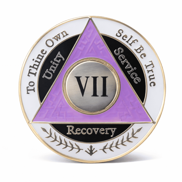 AA Coin - 7 Year - Purple White Black