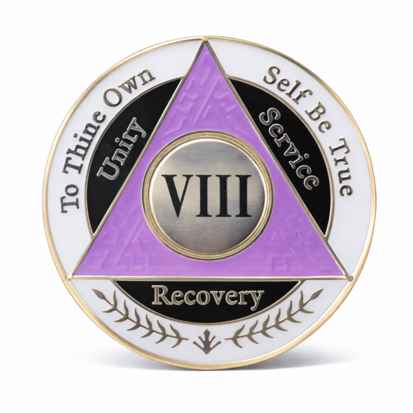 AA Coin - 8 Year - Purple White Black